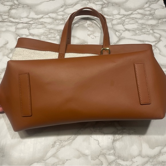 Vineyard Vines Stripe Buckle Strap Tote in Marshmallow - Picture 10 of 11